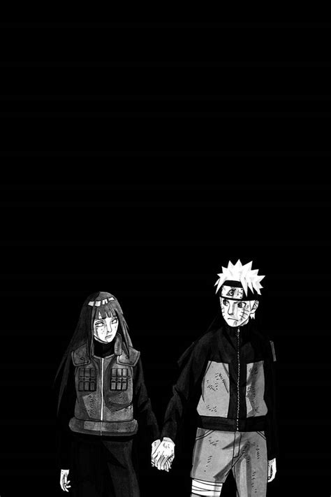 Download Hinata Hyuga og Uzumaki Naruto sort hvid tapet Wallpaper ...