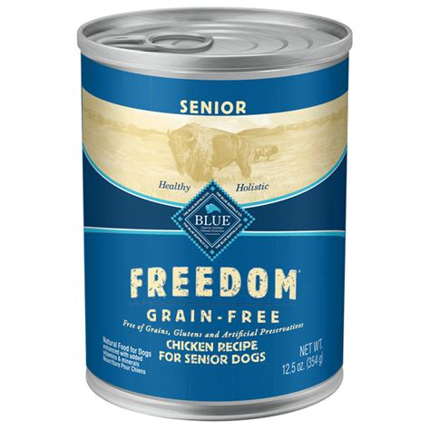 Blue Buffalo Freedom Grain Free Natural Senior Wet Dog Food, Chicken (12.5 oz) - Instacart