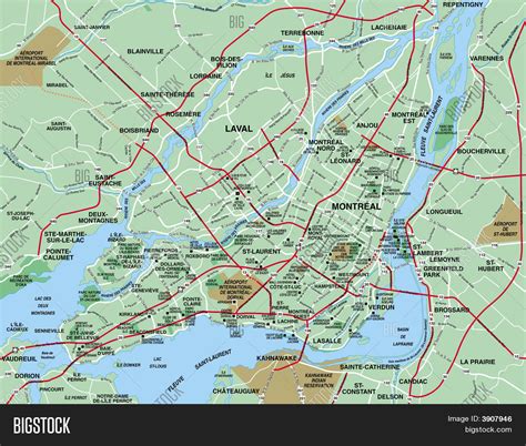 Map Greater Montreal Metropolitan Image & Photo | Bigstock