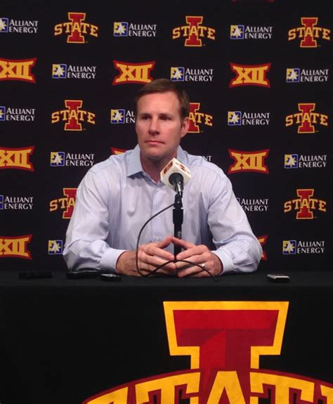 Iowa State men's basketball coach Fred Hoiberg held a farewell press ...