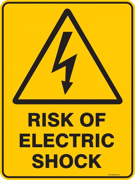 Warning Sign - RISK OF ELECTRIC SHOCK - Ready Signs