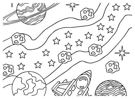 Galaxy Printable Coloring Page - Free Printable Coloring Pages