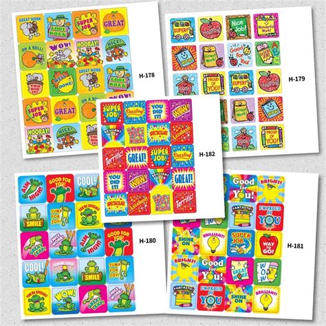 Children's Cartoon Reward Motivation Stickers Kids School Teacher Supplies Reward Stickers ...