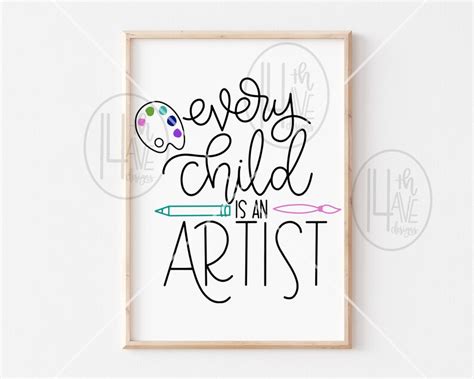 Every Child is an Artist Print Printable Kid's Craft | Etsy