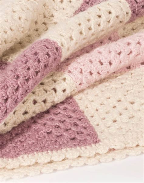 Crocheted blanket with squares for baby Crochet pattern | Etsy