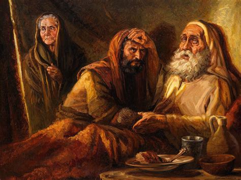 Isaac blesses Jacob - Gospelimages | Biblical art, Abraham in the bible, History painting