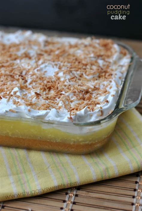 Coconut Pudding Cake - Shugary Sweets