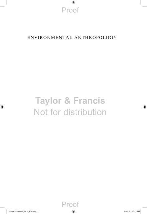 (PDF) Environmental Anthropology