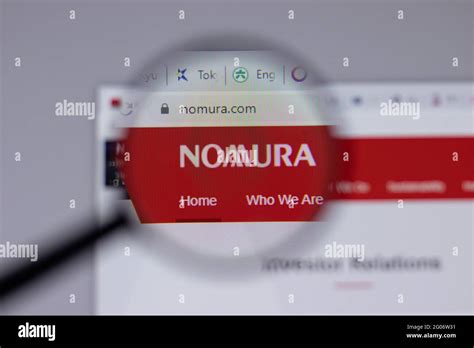 Los Angeles, California, USA - 1 June 2021: Nomura Holdings logo or ...