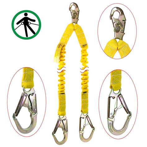 Dual Work Positioning Lanyard 2 Retractable Safety Lanyards