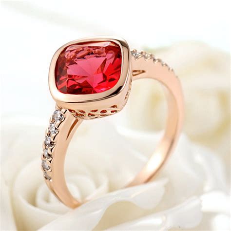 Fashionable Synthetic Ruby Crystal Ring For Lovers, Alexandrite Ring | P4