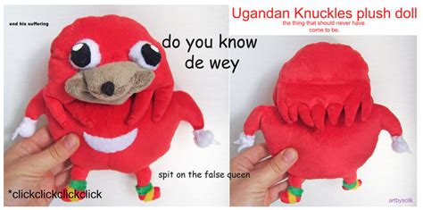 FOR SALE: Ugandan knuckles plush by scilk on DeviantArt