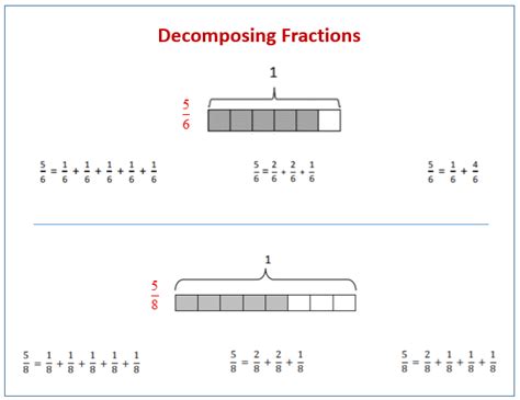 Decompose Fractions with Tape Diagrams (examples, solutions, homework, worksheets, videos ...