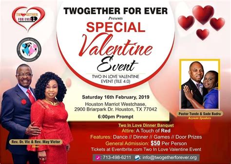 Two In Love Valentine Event, Houston TX - Feb 16, 2019 - 7:00 PM