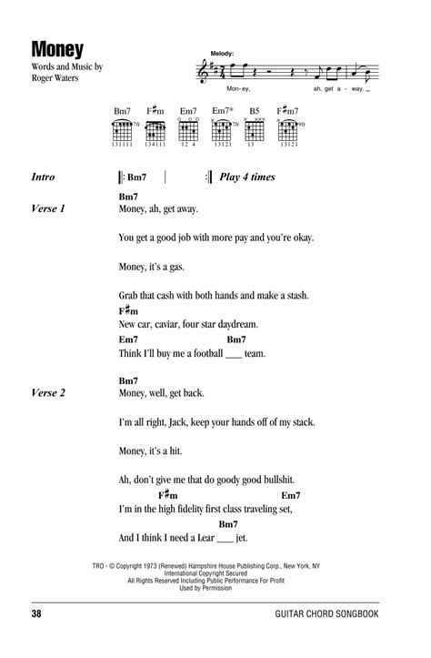 Money by Pink Floyd - Guitar Chords/Lyrics - Guitar Instructor