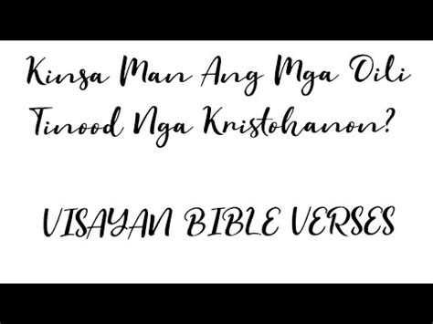 BIBLE VERSES|BISAYA - YouTube