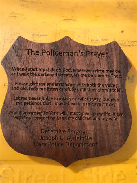 PERSONALIZED Policeman's Prayer Walnut Plaque - Etsy