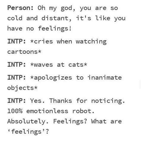 INTP Things on Instagram: “That's trueee I ain't that emotion less ...