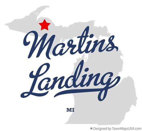 Map of Martins Landing, MI, Michigan