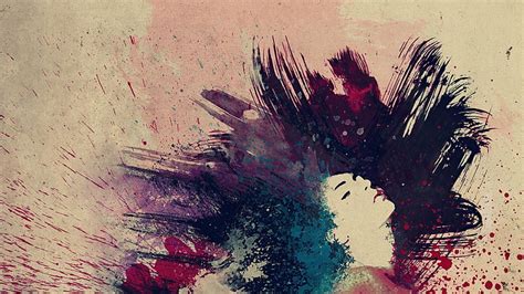 Free download | HD wallpaper: girl, teen, abstract, art, painting art, modern art, visual arts ...