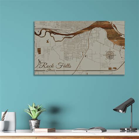 Rock Falls, Illinois Street Map – Fire & Pine