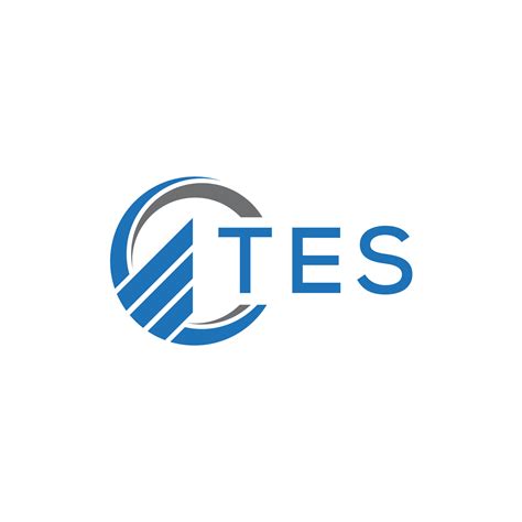 TES Flat accounting logo design on white background. TES creative initials Growth graph letter ...