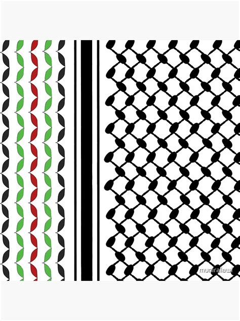 "Keffiyeh in Black and Colors" Poster for Sale by muniralawi | Redbubble