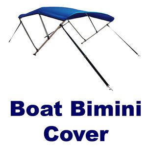 Boat Bimini Top Cover 46 034 H x 6 039 L x 67 72 034 w Blue Zippered Boot Hardware | eBay