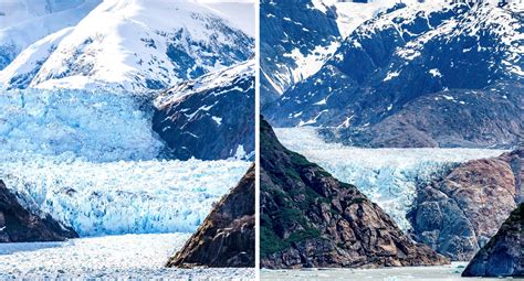 Climate change: Photos seven years apart show change in Alaskan glaciers