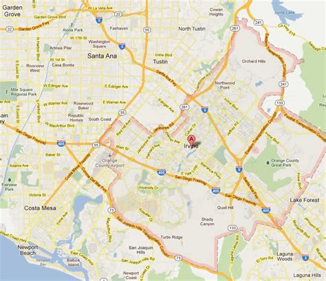 Irvine, California Map