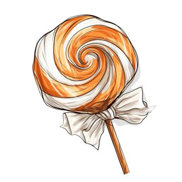 Candy, Caramel In A Wrapper, Sketch, Delicious Lollipop PNG Transparent Image and Clipart for ...