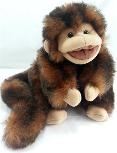 Folkmanis Small Monkey Hand Puppet Brown Long Tail Stuffed Animal Plush | Hand puppets, Puppets ...