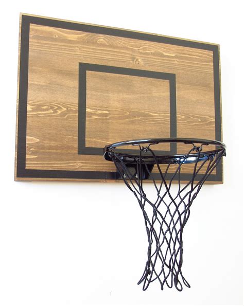 Rustic Wall Mounted Basketball Hoop Brown and Black Indoor - Etsy