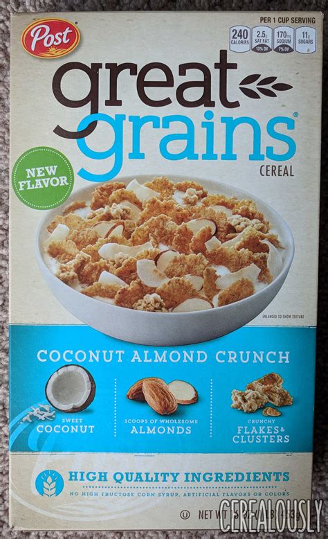 Quick Review: Great Grains Coconut Almond Crunch Cereal