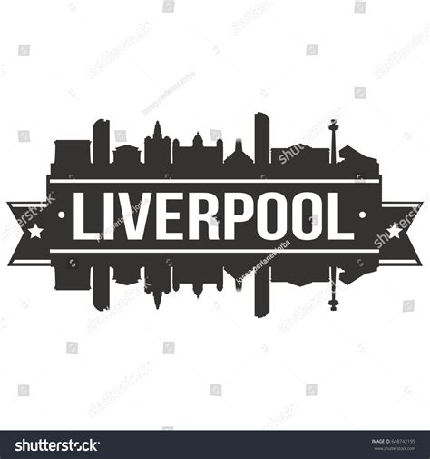 Liverpool Skyline Silhouette Design City Vector Stock Vector 648742195 - Shutterstock