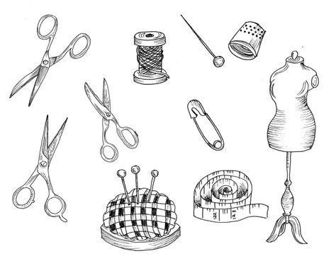 Hand Drawn Sewing Kit Illustration 26823066 Vector Art at Vecteezy