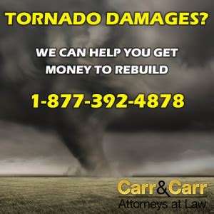 Oklahoma Tornado Damage Insurance Claims Attorneys | Carr & Carr