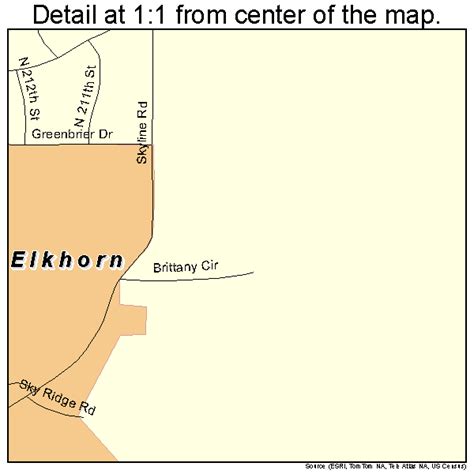 Elkhorn Nebraska Street Map 3115080