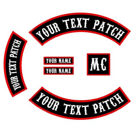 6PCS Font Patch Custom Embroidered Rocker Iron On/Sew on Patch Jacket ...