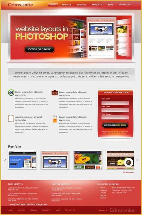 53 Free Responsive Dreamweaver Templates | Heritagechristiancollege