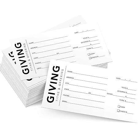 Amazon.com : 500 Custom Offering Envelopes | Church Tithing Envelopes ...