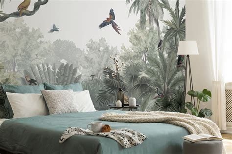 Wild jungle, aesthetic wallpaper mural for kids walls