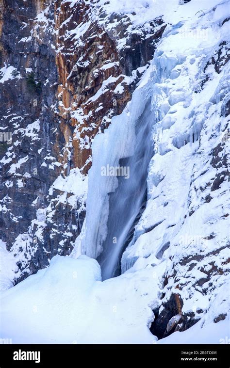 Winter waterfall, Wallowa Mountains, Oregon Stock Photo - Alamy