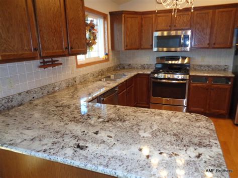 Alaskan White Granite With Tile Backsplash — Randolph Indoor and Outdoor Design