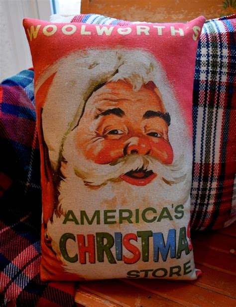 Vintage Christmas Santa Claus Woolworths Store Sign Throw - Etsy