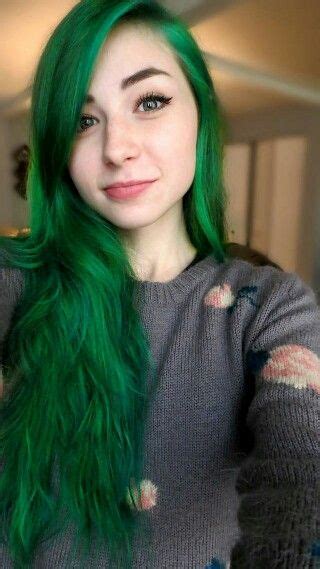 My green hair! mixed Electric Lizard by Manic Panic and Aqua by Ion Color Brights Green Hair Dye ...