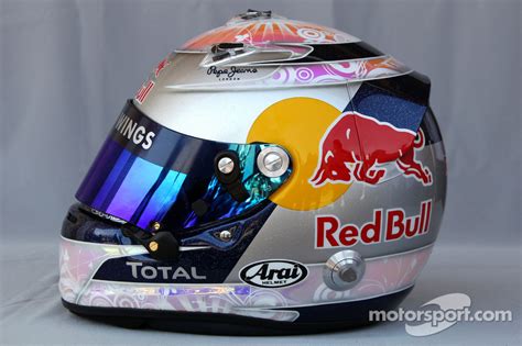 Helmet of Sebastian Vettel, Red Bull Racing at Bahrain GP