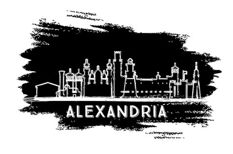 Alexandria Egypt City Skyline Silhouette. Hand Drawn Sketch. 17649825 Vector Art at Vecteezy