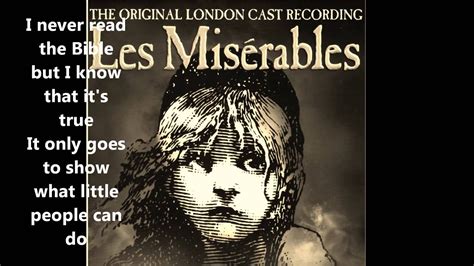 Little People (+ lyrics) Les Misérables The Original London Cast Recording - YouTube