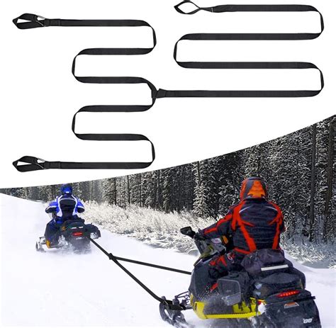 Snowmobile Tow Strap,New Thickened Towing Rope Heavy Duty with Hook,Recovery Straps Quick Hook ...